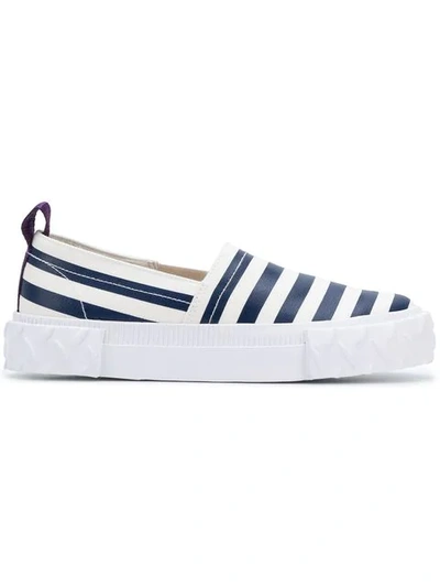 Eytys Viper Striped Slip-on Trainers In White