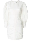 ISABEL MARANT ISABEL MARANT RUCHED MINI DRESS - WHITE,RO110718E012I12834915
