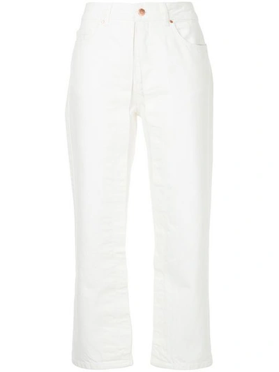 Aalto Cropped Flared Jeans In White