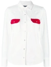 CALVIN KLEIN JEANS EST.1978 CALVIN KLEIN JEANS WESTERN LEAN CONTRAST SHIRT - WHITE,J20J20775512828416