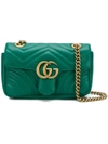 Gucci Marmont Matelassé Mini Bag - Green In Green
