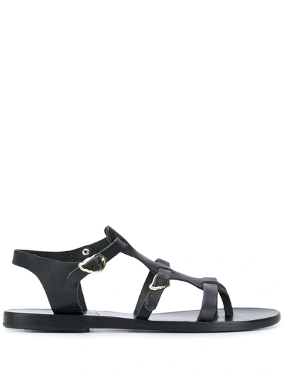 Ancient Greek Sandals Erianna Flat Thong Sandals In Black