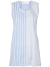 VICTORIA VICTORIA BECKHAM VICTORIA VICTORIA BECKHAM SLEEVELESS HALF VEST TOP - BLUE,TPVV127SS1812855458