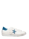 2STAR LOW STAR WHITE LEATHER SNEAKERS,10563817