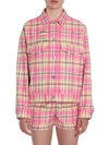 MSGM TARTAN DENIM JACKET,10563872