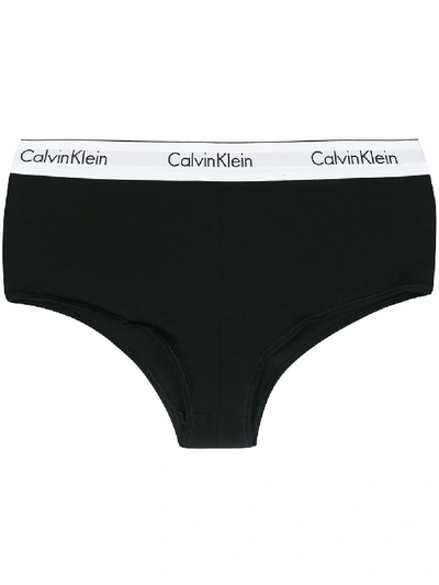Calvin Klein Underwear Logo Waistband Shorty Briefs In Black