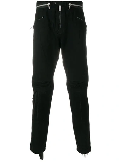 Ben Taverniti Unravel Project Strappy Ribbed Pants In Black