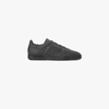 Adidas Originals Yeezy Black Powerphase Leather Sneakers In Black