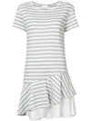 KINLY KINLY STRIPED T-SHIRT DRESS - GREY,K1755212850780