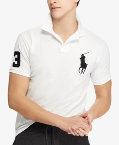 POLO RALPH LAUREN MEN'S BIG PONY CUSTOM SLIM FIT MESH POLO