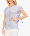 VINCE CAMUTO HIGH-NECK DRAWSTRING-ARM BLOUSE