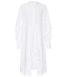 MSGM ASYMMETRIC COTTON SHIRT DRESS,P00319509-2