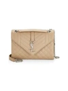 SAINT LAURENT Medium Tri-Quilt Leather Envelope Bag
