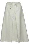 JIL SANDER Pleated cotton skirt,US 7789028784275046