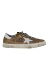GOLDEN GOOSE GOLD LEATHER SNEAKERS,10557347