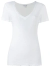 James Perse Casual V Neck Tee With Reverse Binding