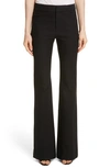 Derek Lam 10 Crosby Flare Leg Stretch Cotton Pants In Black