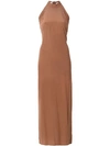 LOST & FOUND LOST & FOUND RIA DUNN BACKLESS HALTERNECK DRESS - BROWN,W22747752COTTO12799911