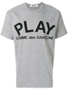 Comme Des Garçons Play Comme Des Garcons Play T Shirt With Play Print In Grey