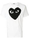 Comme Des Garçons Play Heart Print T-shirt In White