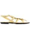 Tod's Fringed Sandals - Yellow In Yellow & Orange
