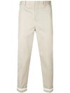 NEIL BARRETT contrast turn up trousers,BPA512NHG10112852240