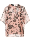 ROCHAS floral print ruffle T-shirt,ROWM565499RM28253066012647519