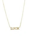 ZOË CHICCO Itty Bitty 14K Gold LUCK Necklace