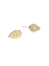 ZOË CHICCO WOMEN'S 14K YELLOW GOLD & DIAMOND TEAR STUD EARRINGS