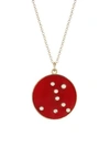 BARE Constellation Pisces Diamond Enamel Pendant Gold Necklace