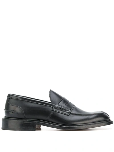 Tricker's James Penny Loafers In Black