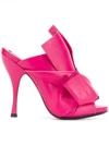 N°21 Nº21 ABSTRACT BOW STILETTO MULES - PINK & PURPLE,800312805029