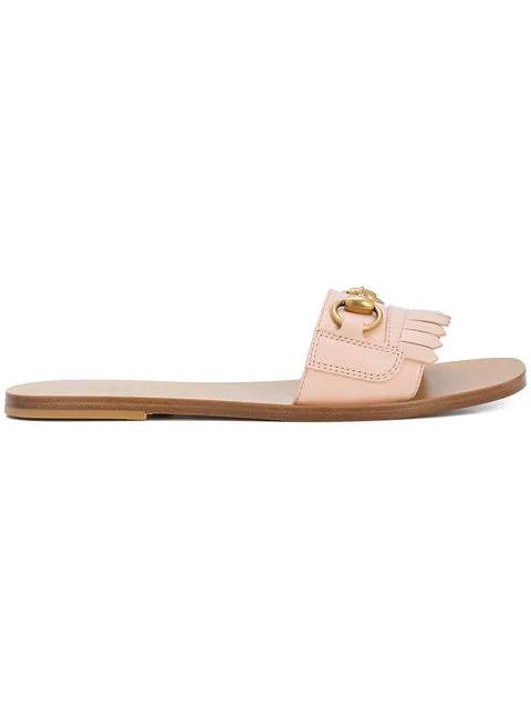 gucci fringe slides