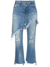 R13 DOUBLE CLASSIC SHREDDED JEANS,R13W019514912875200