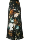 ANTONIO MARRAS ANTONIO MARRAS FLORAL PRINT PALAZZO TROUSERS - BLACK,LB3018TEDA7S812846375