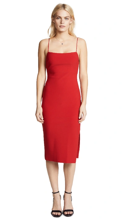 Bec & Bridge Girl Talk Bias-cut Silk Slip Dress In Red