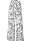 CHRISTIAN WIJNANTS FLORAL PRINT FLARED TROUSERS,PEGAH390912837847