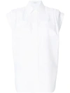 Givenchy Structured Shoulder Shirt White In White