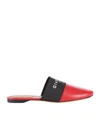 GIVENCHY RED MULES,10565801