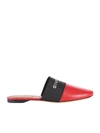 Givenchy Red Mules In Red