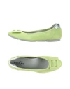 HOGAN HOGAN WOMAN BALLET FLATS ACID GREEN SIZE 6 LEATHER, TEXTILE FIBERS,11335620MX 2