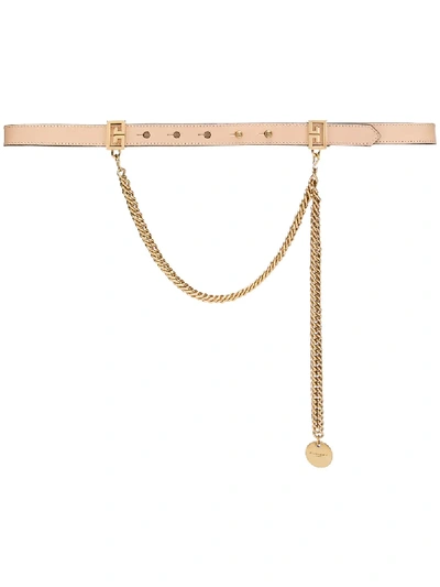 Givenchy Double G Buckle And Chain Thin Belt