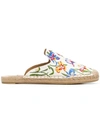 TORY BURCH EMBROIDERED ESPADRILLE SLIPPERS,4691312802546