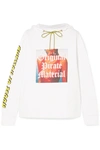HOUSE OF HOLLAND PRINTED COTTON-JERSEY HOODED TOP