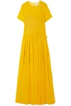 ROSIE ASSOULIN EBBS AND FLOWS RUFFLE-TRIMMED COTTON-VOILE MAXI DRESS