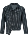 ANDREA CREWS striped denim jacket,DENSYM12841172