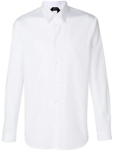 N°21 长袖logo衬衫 In White