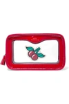 ANYA HINDMARCH RAINY DAY PERSPEX AND PATENT-LEATHER COSMETICS CASE