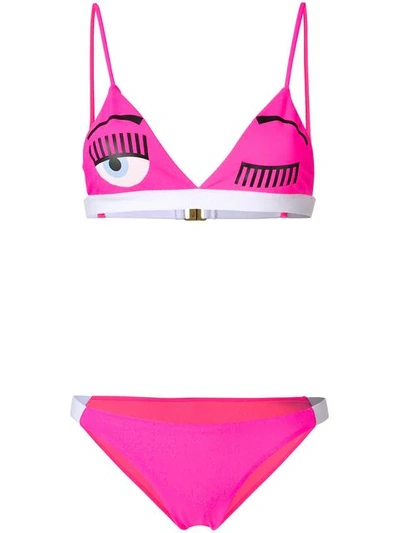 Chiara Ferragni Flirting Eye Bikini In Pink
