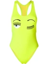 Chiara Ferragni Flirting Bathing Suit In Yellow & Orange